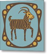 Ram Zodiac Symbol Metal Poster