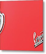 Red Corvette Sting Ray Metal Print