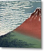 Red Fuji Or South Wind, Clear Sky Metal Print