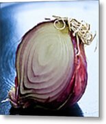 Red Onion Half Metal Print