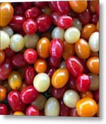 Red, Orange And Yellow Cherry Tomatoes Metal Print