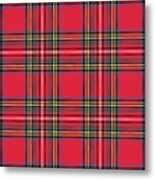 Red Tartan Metal Print