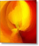 Red Yellow Abstract By Delynn Addams Metal Print