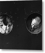 Refugees At Portholes Metal Print