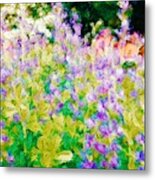 Regency Garden Abstract Golden Metal Print