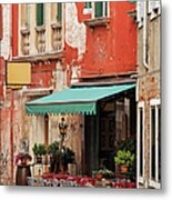 Restaurant In Venice Metal Print