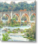 Richmond Va Virginia - Csx Railway Bridge Over James River Metal Print
