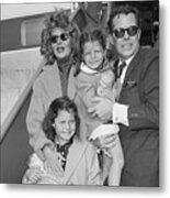 Rita Hayworth, Dick Haymes, And Children Metal Print