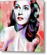 Rita Hayworth Painting Metal Print