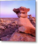 Rock Formations, Bisti Badlands, New Mexico Metal Print