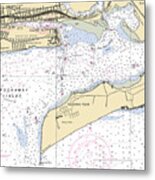 Rockaway Inlet-new York Nautical Chart Metal Print