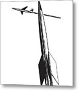 Rocket And Airplane Metal Print