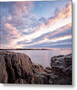 Rocky Coast At Daybreak . Metal Print