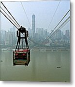 Ropeway Over The Yangtze River Metal Print