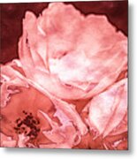 Roses In Coral Tones 26 Metal Print