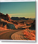 Route 66 - Heading For Needles Metal Print