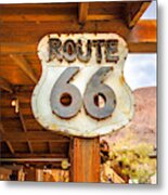 Route 66 In Calico Metal Print