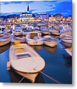 Rovinj Harbor At Sunset Metal Print