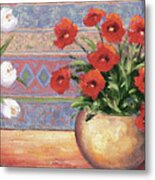 Row Of Flower Pots - B Metal Print