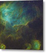 Running Chicken Nebula Metal Print