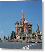 Russia, Moscow, Red Square, St Basil Metal Print