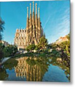 Sagrada Familia At Spain, Barcelona Metal Print