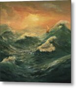 Sail In The Sea Metal Print