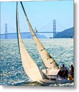 Sailboats In The San Francisco Bay Metal Print