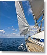 Sailing Against The Wind Metal Print