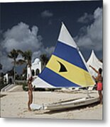 Sailing In Anguilla Metal Print