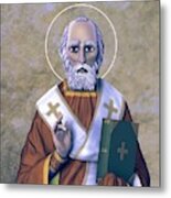 Saint Nicholas I Earthen Pallette Metal Print