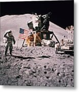 Salute The Moon Metal Print