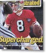 San Francisco 49ers Qb Steve Young, 1995 Nfc Championship Sports Illustrated Cover Metal Print