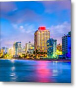 San Juan, Puerto Rico Resort Skyline Metal Print