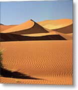 Sand Dunes In Namib Desert, Namibia Metal Print