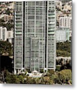 Santa Maria Brickell Condos Building Miami Aerial Metal Print