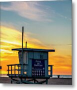 Santa Monica Lifeguard Tower 18 #2 Metal Print