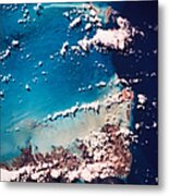 Satellite View Of The Ocean Metal Print