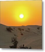 Saudi Desert Sunset Metal Print