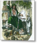 Scene From A Christmas Carol By Charles Metal Print