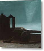 Searchlight On Harbor Entrance Metal Print