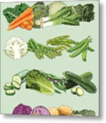 Seasonal Vegetables In The Uk Metal Print