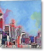 Seattle Skyline - 03 Metal Print