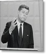 Senator John F. Kennedy Speaking Metal Print