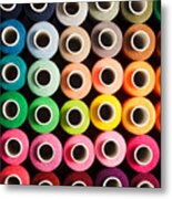 Sewing Threads As A Multicolored Metal Print