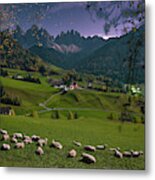 Sheep In Peace Metal Print