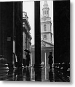 Sheltering From Rain Metal Print