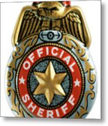 Sheriff Badge Metal Print