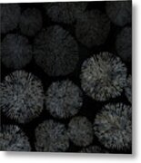 Shibori Sea Urchin Burst Pattern Metal Print