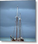 Ship On The Ocean Metal Print